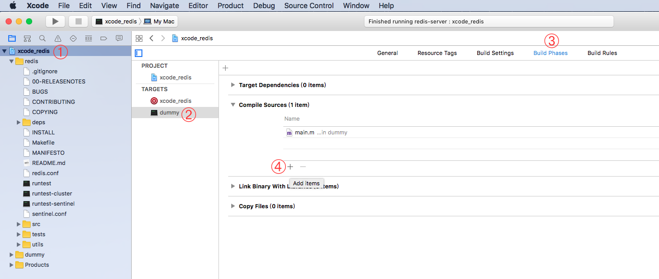 设置dummy target的编译源